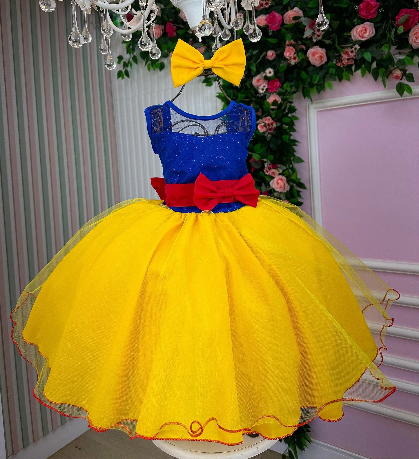 Vestido Branca de Neve Luxo de 1 ao 12