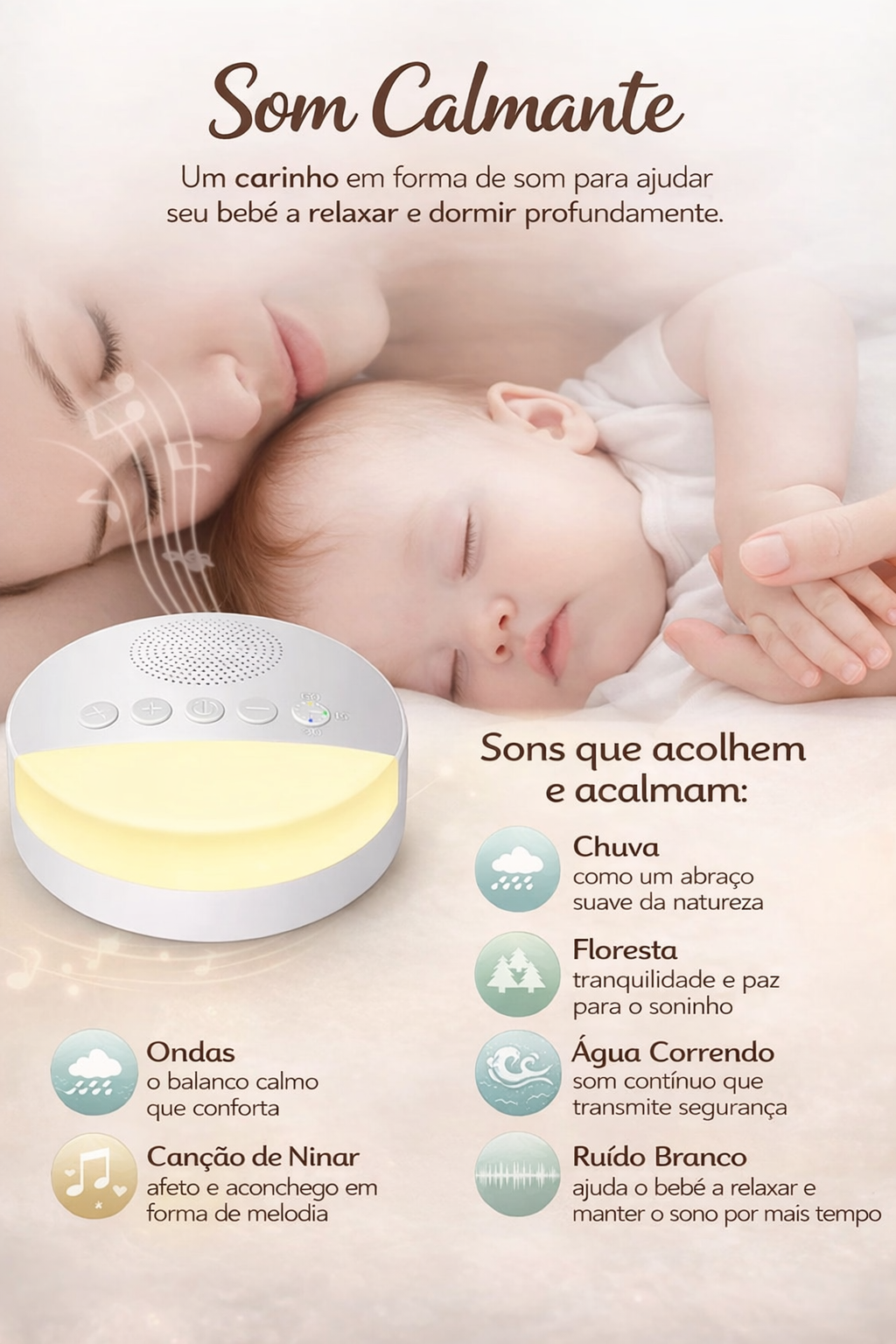 Caixinha Som de Ninar - Ruído Branco e Sons Calmantes para Bebês