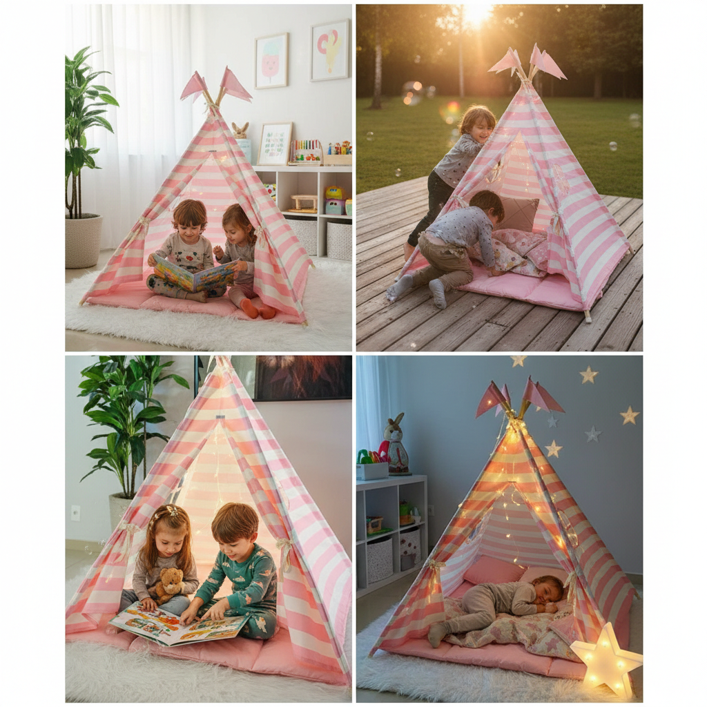 Tenda Tipi Infantil Dobrável Luxo