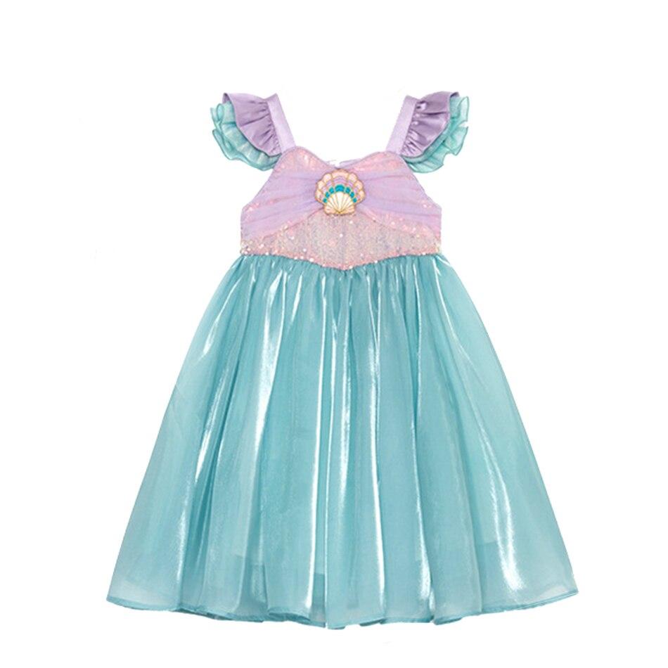 Vestido Infantil Sereia de 2 a 8 anos