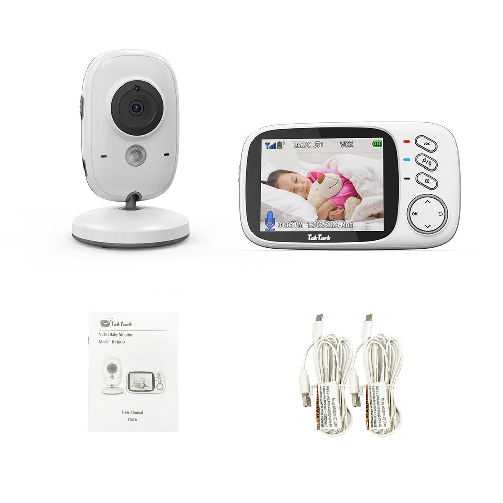 Babá Eletrônica Digital com Câmera – Monitor de Bebê com Visão Noturna, Áudio Bidirecional e Controle de Temperatura