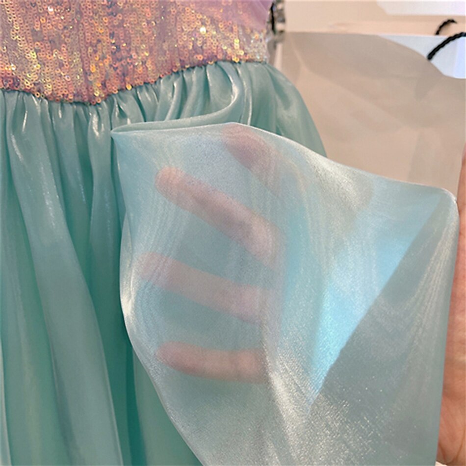 Vestido Infantil Sereia de 2 a 8 anos