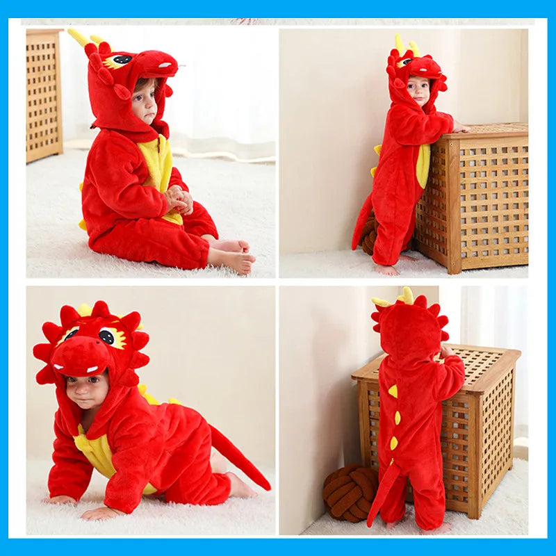 Macacão/Fantasia Dinossauro de Bebê