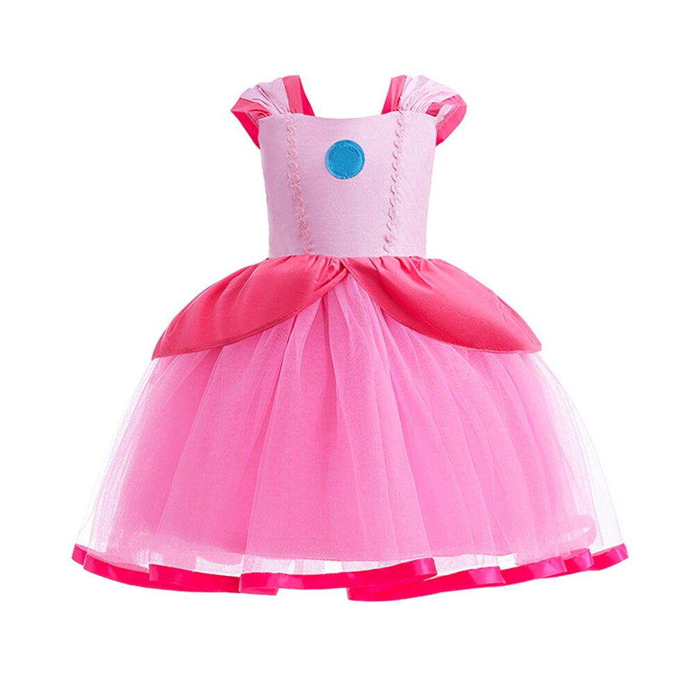 Vestido Princesa Peach do Super Mario - Do nº 1 ao 6
