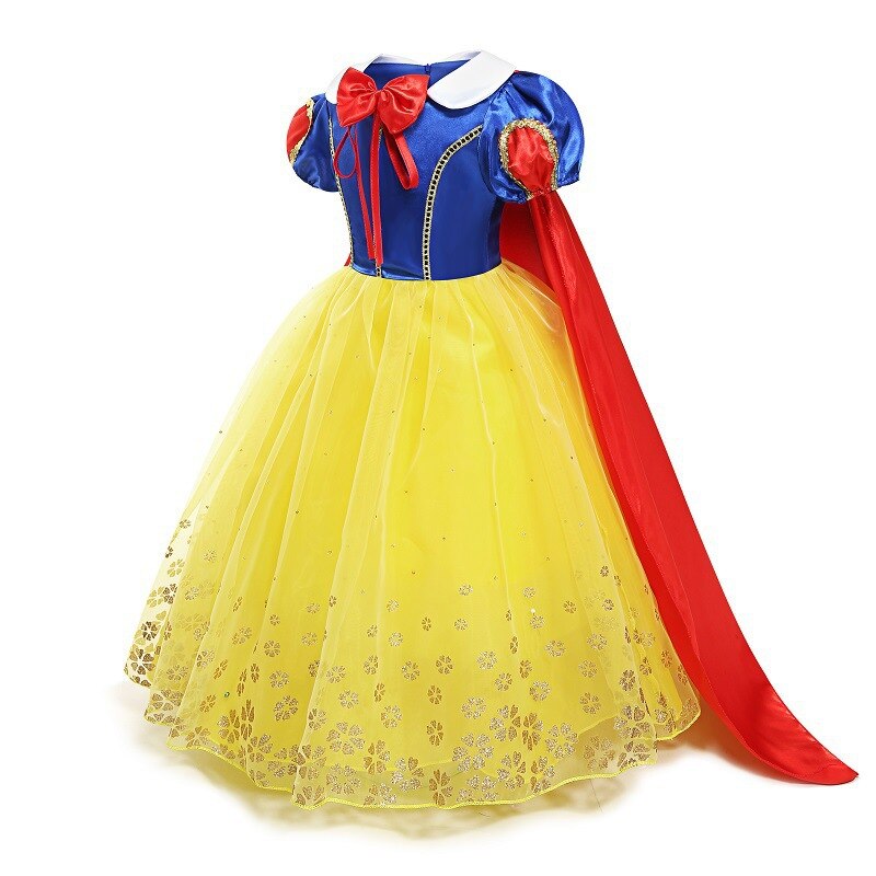 Vestido Fantasia Branca de Neve Tamanho de 3 a 10 anos - Criatividade Materna