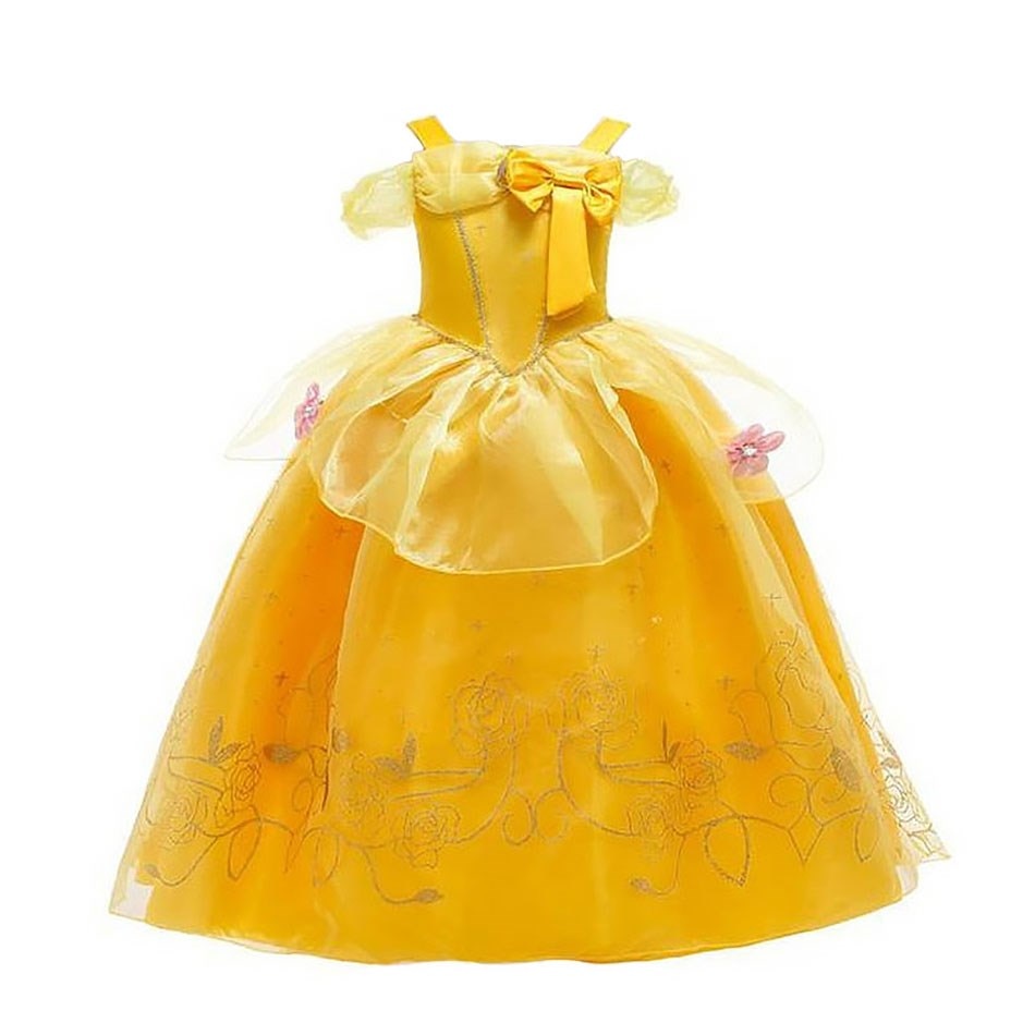 Vestir-se como personagem Vestir como Bela Vestimenta elegante Vestido de princesa Universo encantado Traje autêntico Sonhos realizados Sonho de princesa Realeza infantil Princesa da Disney Princesa clássica Moda infantil Magia dos contos de fadas Festa a fantasia