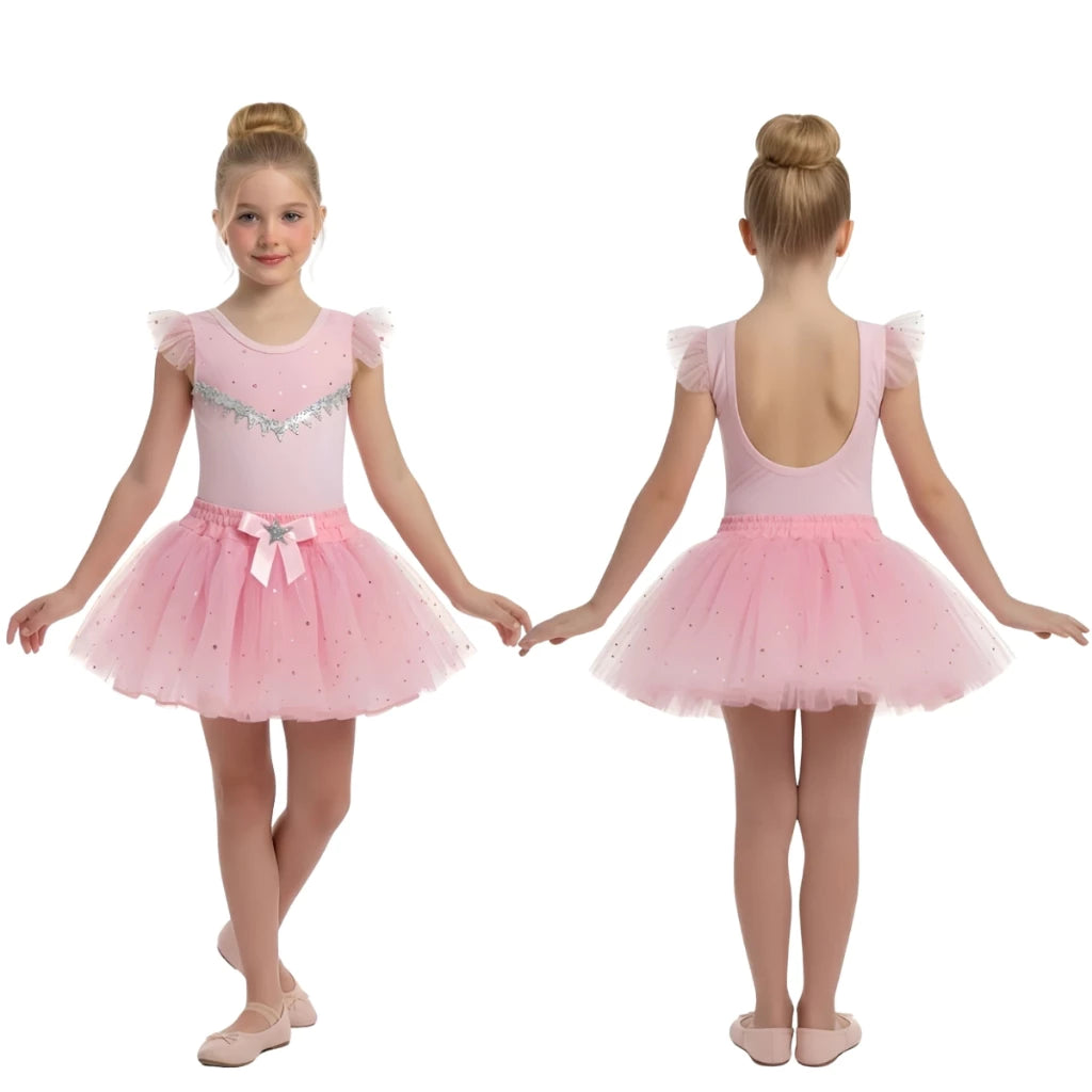 Vestido Bailarina Princesas com Tutu Luxo 2 aos 10 anos