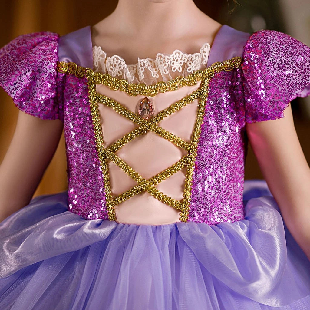 Luxury Rapunzel Dress for 2 to 10 year olds