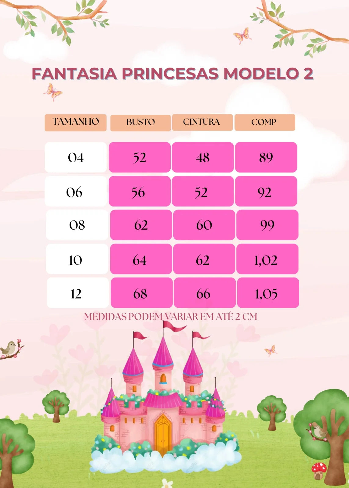 Fantasia Princesa Peach do Super Mario - Do nº 4 ao 12