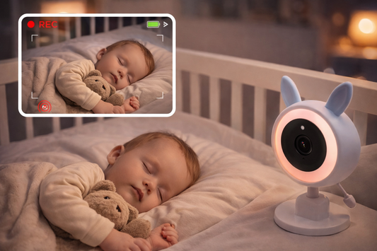 Babá Eletrônica SmartCare Pro – Monitor de Bebê com Câmera HD, Luz Noturna RGB, Áudio Bidirecional e Sensor de Temperatura