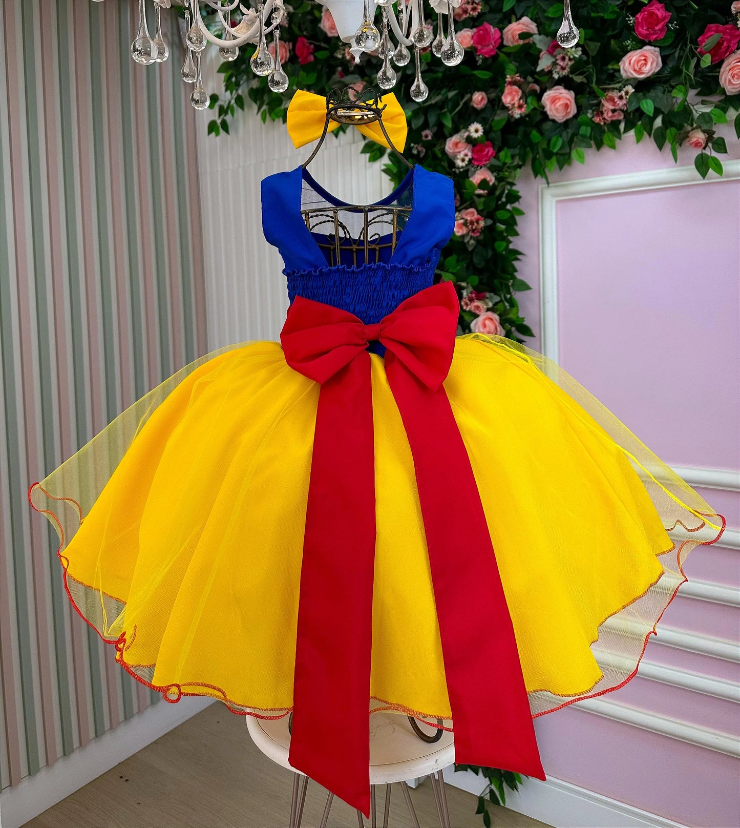 Vestido Branca de Neve Luxo de 1 ao 12