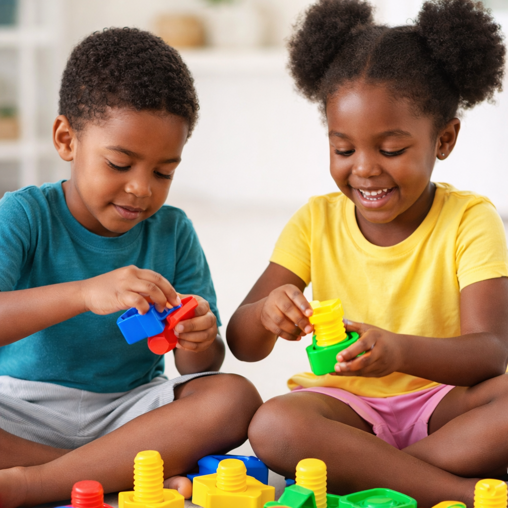 Painel Sensorial Parafusos Coloridos