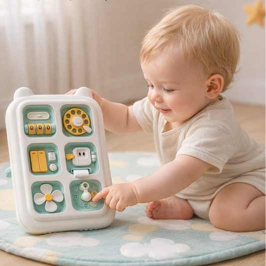 Painel Sensorial Montessori Interativo para Bebês