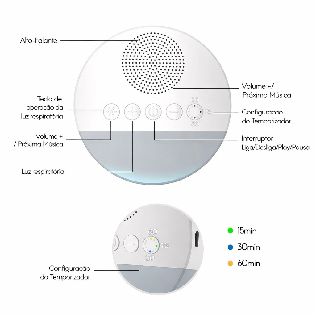 Caixinha Som de Ninar -  Ruído Branco e Sons Calmantes para Bebês
