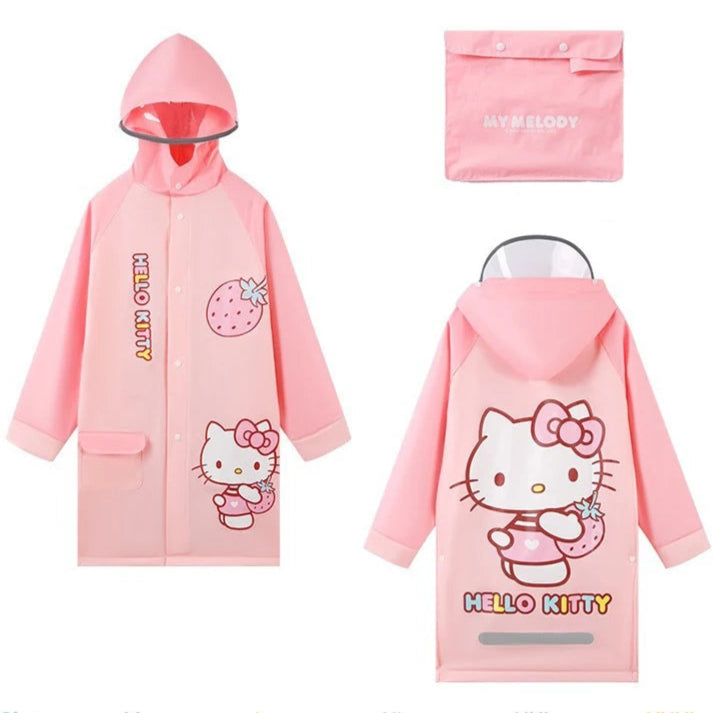 Close das estampas coloridas e exclusivas da Hello Kitty e sua turma. Um toque de diversão e fofura para os dias chuvosos.