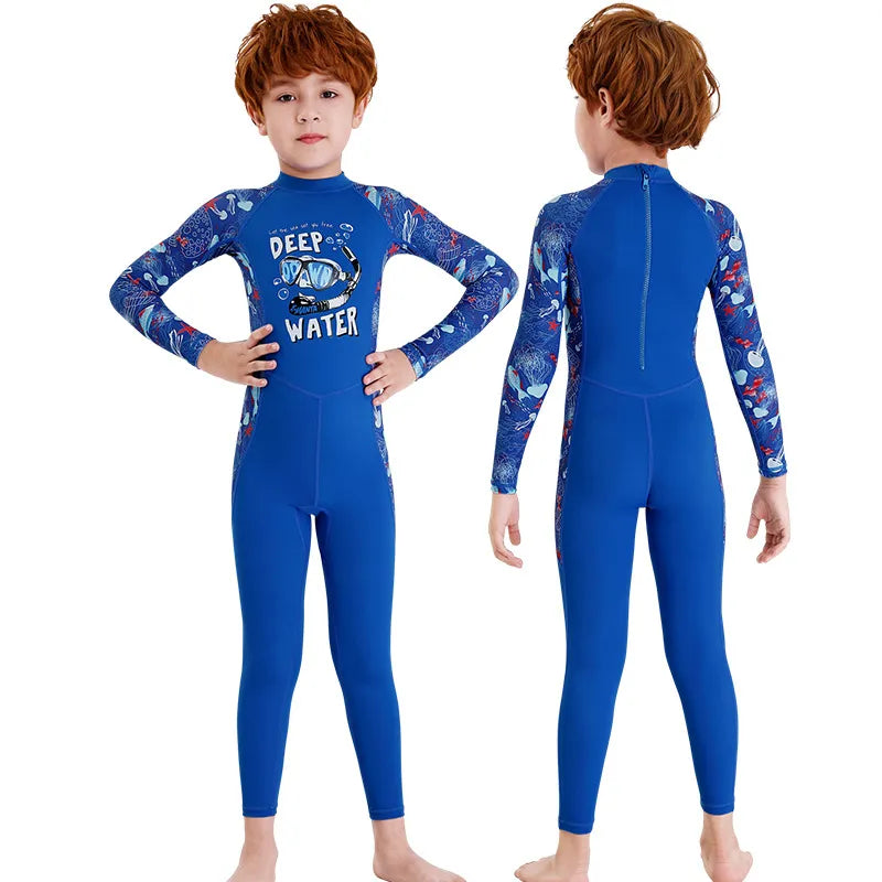Macacão Infantil Aquatico Longo para Meninos em Lycra Resistente - Criatividade Materna