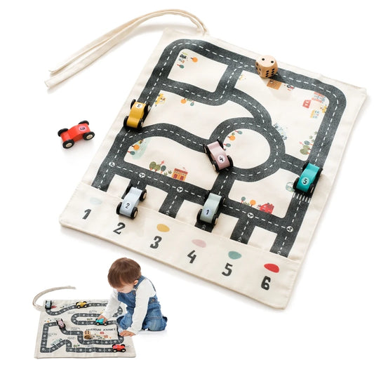 Jogo Montessori Carrinhos de Madeira - Criatividade Materna