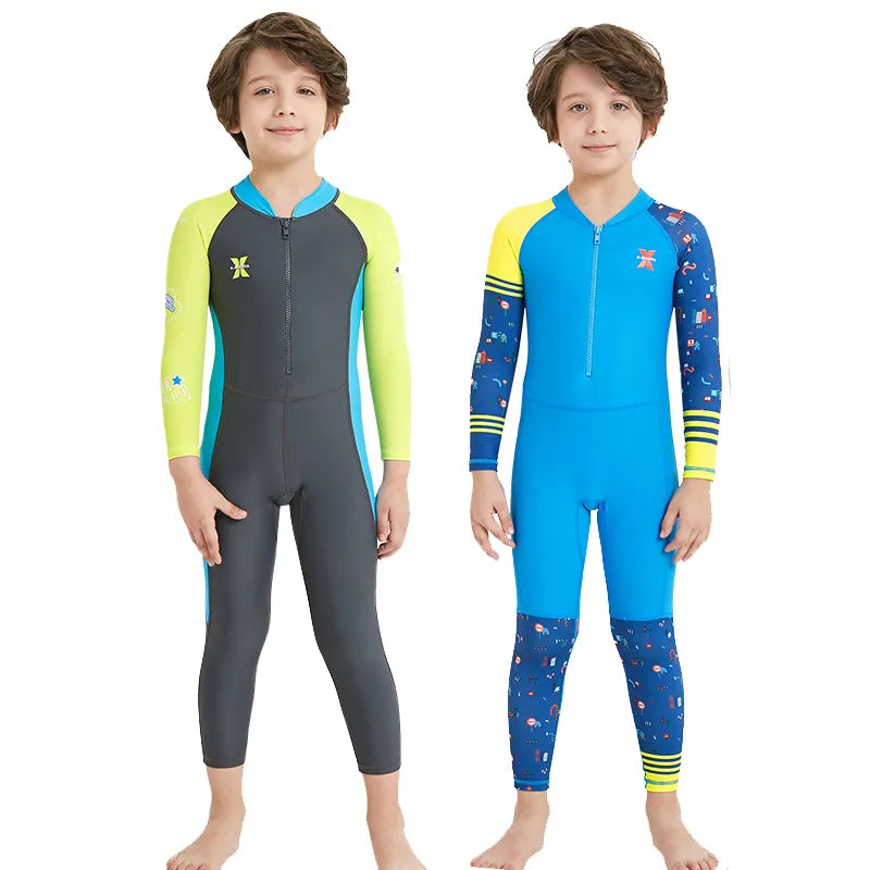 Macacão Infantil Aquatico Longo para Meninos em Lycra Resistente - Criatividade Materna