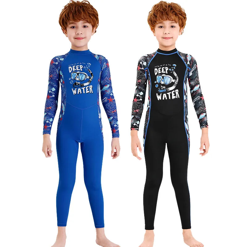 Macacão Infantil Aquatico Longo para Meninos em Lycra Resistente - Criatividade Materna