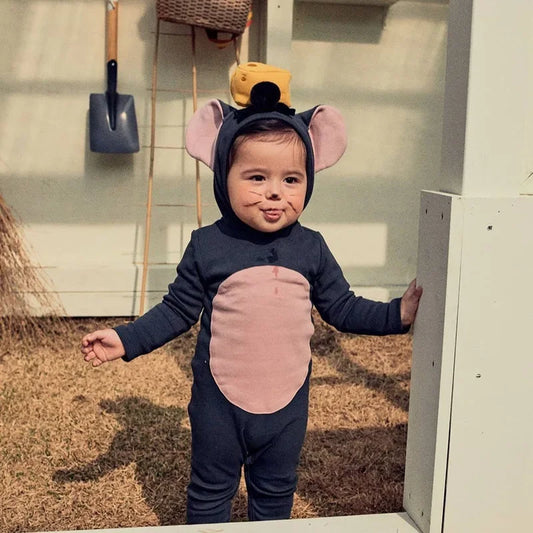 Macacão Infantil Ratinho de 03 a 18 Meses - Criatividade Materna