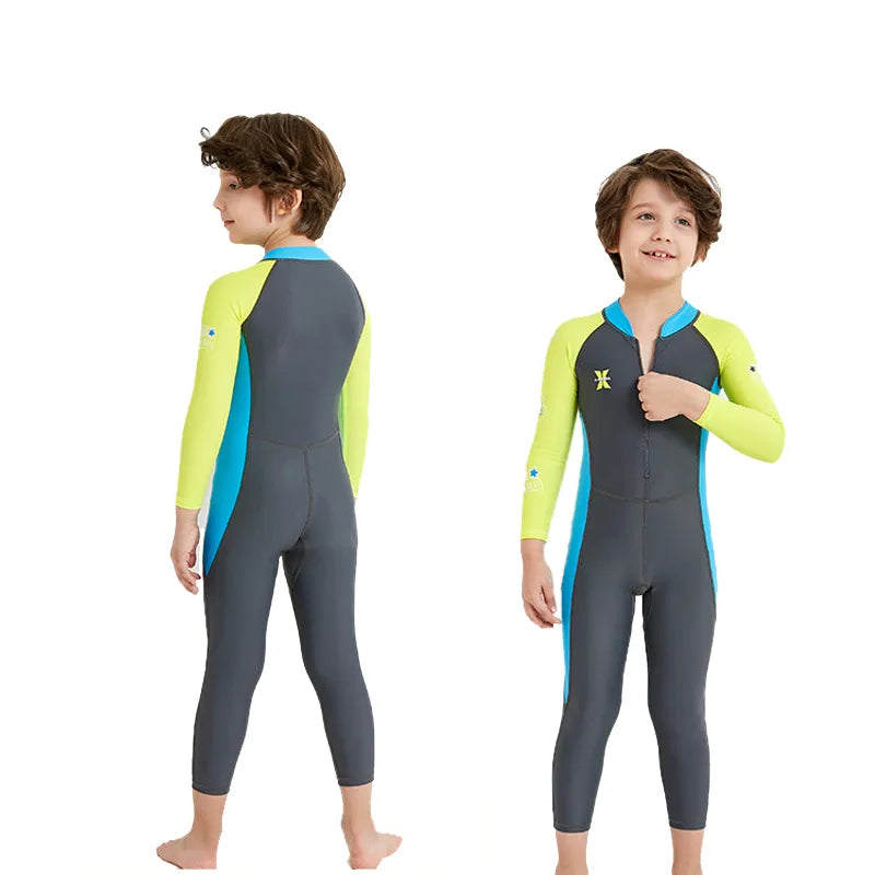Macacão Infantil Aquatico Longo para Meninos em Lycra Resistente - Criatividade Materna