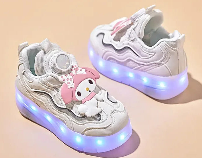 Tênis Infantil com LED e Rodinhas My Mellody – Estilo, Diversão e Conforto!