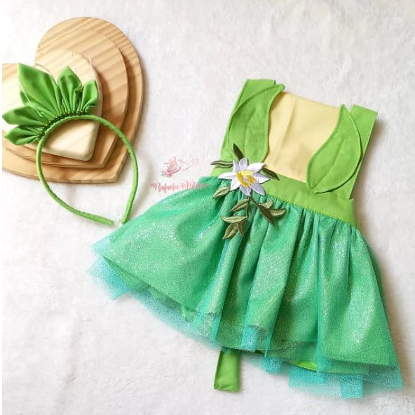 Vestido Romper Princesas Disney para bebê de 0 a 18 Meses