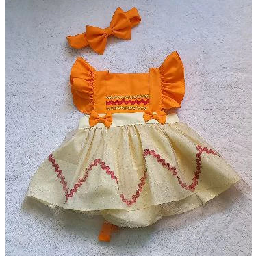 Vestido Romper Princesas Disney para bebê de 0 a 18 Meses