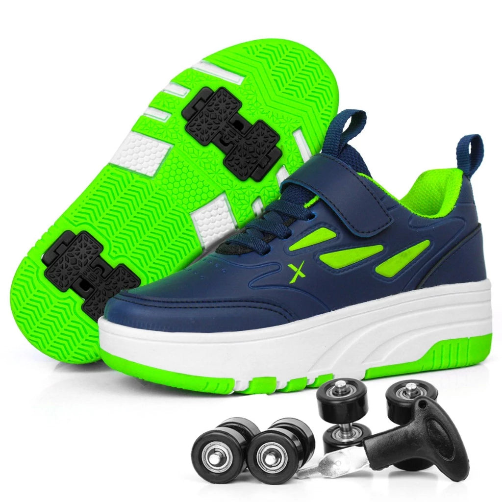Kids' Sneakers with 4 Retractable Wheels – Fun and Adventure with Every Step!