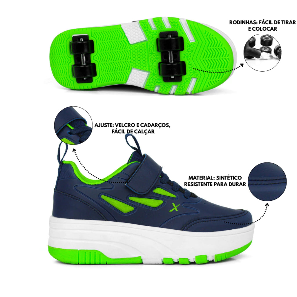 Kids' Sneakers with 4 Retractable Wheels – Fun and Adventure with Every Step!