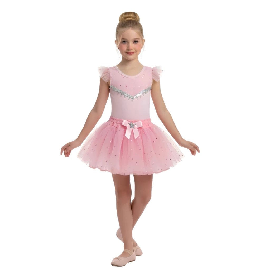Vestido Bailarina Princesas com Tutu Luxo 2 aos 10 anos