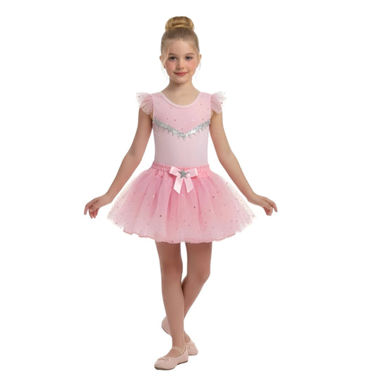 Vestido Bailarina Princesas com Tutu Luxo 2 aos 10 anos