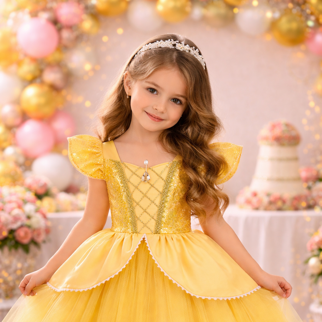 vestido bela e a fera, vestido princesa bela, fantasia bela infantil, vestido amarelo princesa, vestido belle infantil, vestido festa princesa bela, vestido luxo infantil amarelo, vestido rodado princesa, fantasia bela e a fera infantil, vestido dourado princesa, vestido baile princesa, vestido elegante menina, vestido tule amarelo, vestido aniversário princesa, vestido clássico princesa