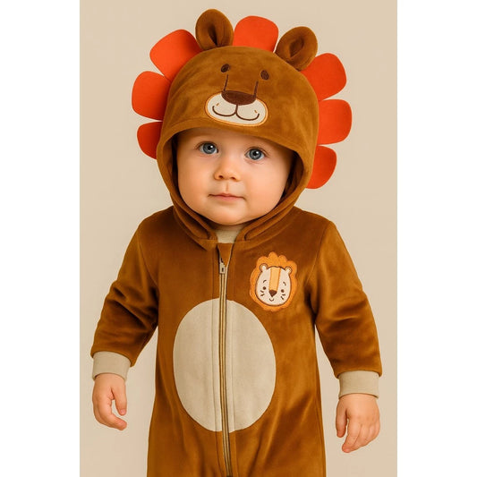 Macacão Infantil Leão de 1 a 9 Meses