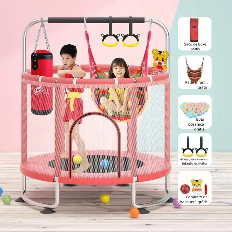 Equilíbrio Kids: 5-in-1 Kids Trampoline - Challenge Coordination and Agility