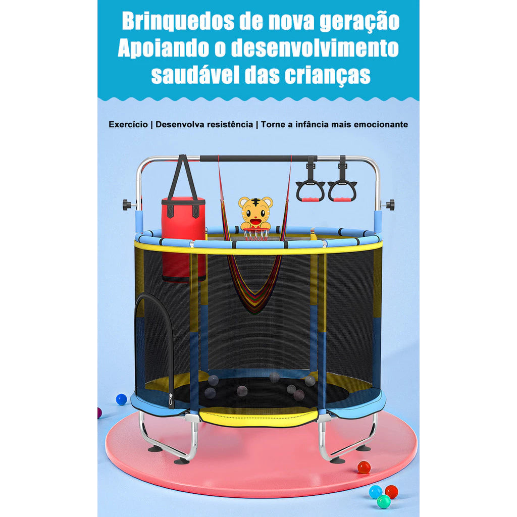 Equilíbrio Kids: 5-in-1 Kids Trampoline - Challenge Coordination and Agility