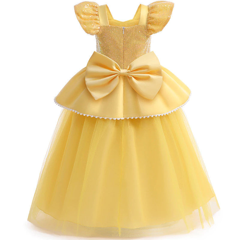 vestido bela e a fera, vestido princesa bela, fantasia bela infantil, vestido amarelo princesa, vestido belle infantil, vestido festa princesa bela, vestido luxo infantil amarelo, vestido rodado princesa, fantasia bela e a fera infantil, vestido dourado princesa, vestido baile princesa, vestido elegante menina, vestido tule amarelo, vestido aniversário princesa, vestido clássico princesa