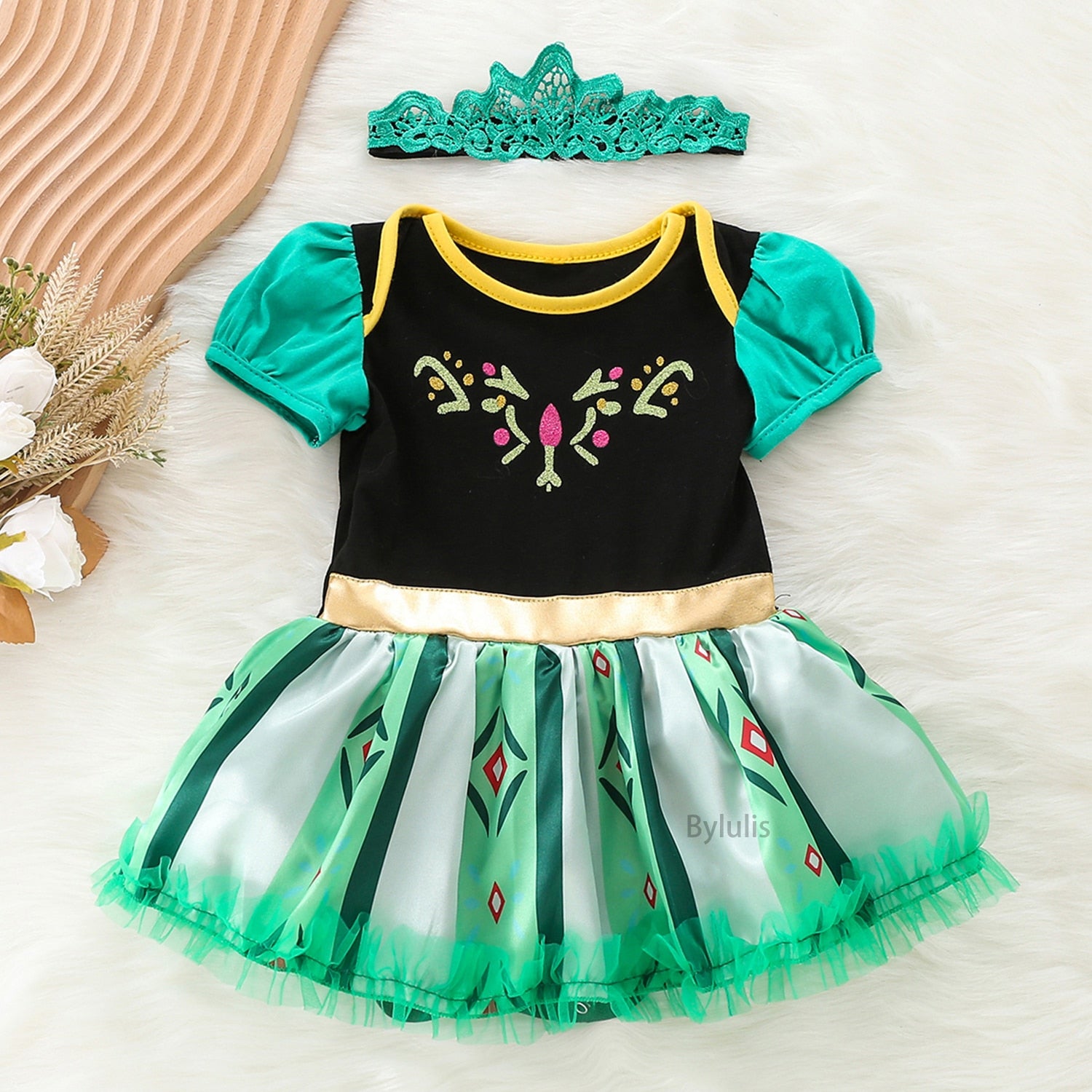 Vestido Princesas Disney para bebê de 0 a 18 Meses - Criatividade Materna